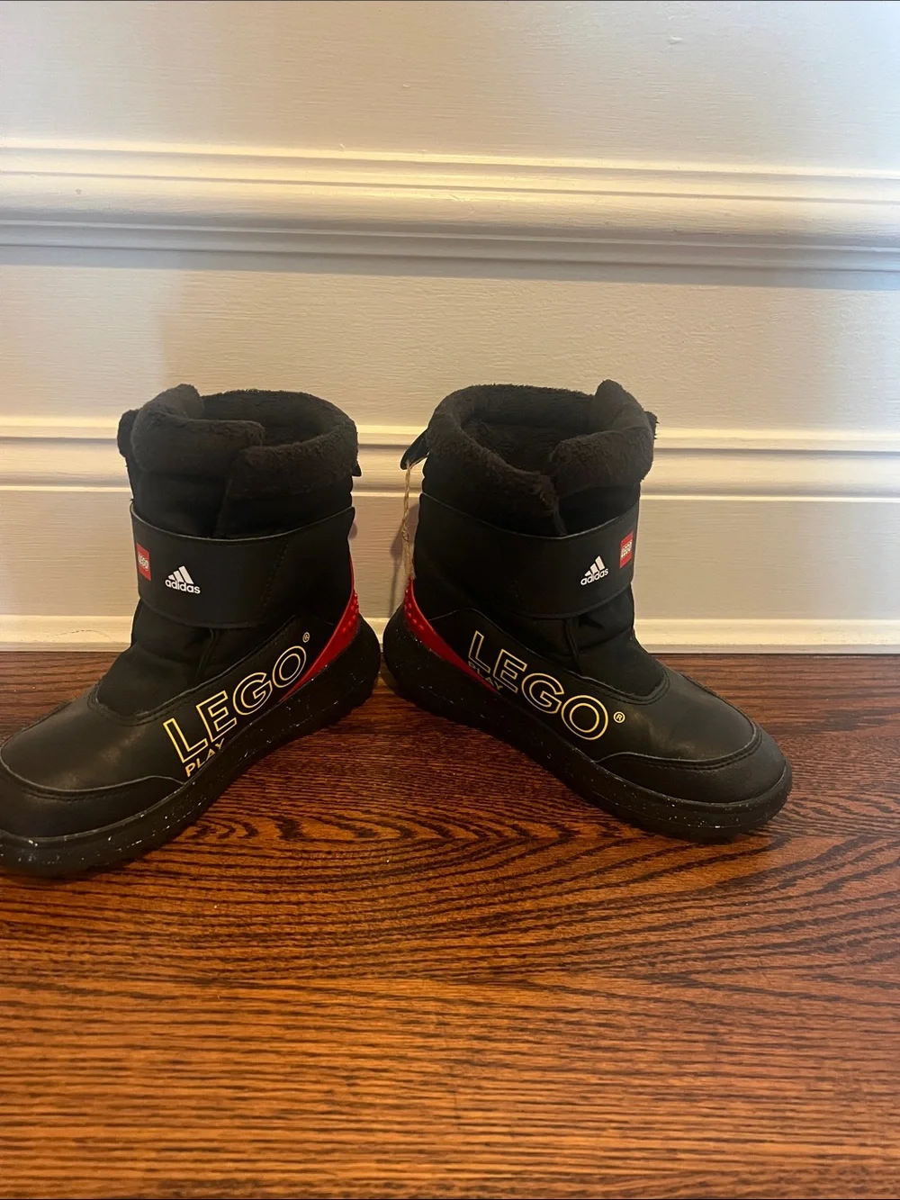 adidas x LEGO Kids' Black Winter Snow Boots
